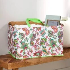 The Lakeside Collection Jumbo Polyester Household Storage Bin Organizer With Handles Fashion Print -The Collective Goods GUEST 003865d0 536e 4bd2 8ff2 70179dec6baf