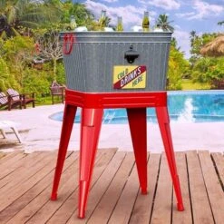 The Lakeside Collection Planter Beverage Tub Two In One Galvanized With Bottle Opener -The Collective Goods GUEST 05bb8472 3a2f 4246 81e9 46931d3dd895