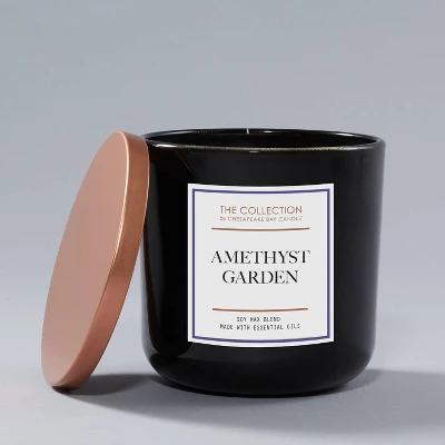 12oz Amethyst Garden Jar Candle Black/White - The Collection By Chesapeake Bay 5 12oz Amethyst Garden Jar Candle Black/White - The Collection By Chesapeake Bay - Image 3