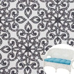 The Lakeside Collection Printed Outdoor Cushion Collection - Mosaic Wicker Settee -The Collective Goods GUEST 06e3d7c9 ab53 48c9 a797 5a27c7a7f305