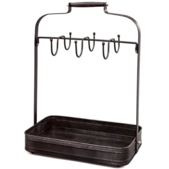 The Lakeside Collection Farmhouse Coffee Mug Rack Tray Kitchen Organizer Decor Black -The Collective Goods GUEST 08becd8a add6 43db bf48 345a97123b90