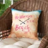 The Lakeside Collection Indoor/Outdoor Summer Fun Pillow - On Beach Time