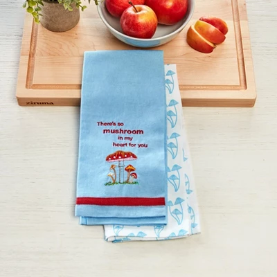 The Lakeside Collection Set Of 2 Spring Mushroom Embroidered Kitchen Towels - Happy Place Garden 8 The Lakeside Collection Set Of 2 Spring Mushroom Embroidered Kitchen Towels - Happy Place Garden - Image 6