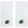 Palm Floral Set Of 2 Hand Towels