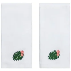 Palm Floral Set Of 2 Hand Towels