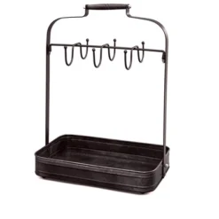 The Lakeside Collection Farmhouse Coffee Mug Rack Tray Kitchen Organizer Decor Black -The Collective Goods GUEST 132beca7 3fc6 47fb b127 e8fc40a6783c