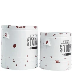 The Lakeside Collection Set Of 2 Vintage Storage Canisters -The Collective Goods GUEST 135e8fd6 3495 4681 8b7c 640e7599330c