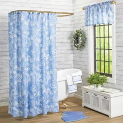 The Lakeside Collection Blue Floral Bath Collection - Valance -The Collective Goods GUEST 15ccdecb eb8d 44b4 9318 6c9e3f4b05d3