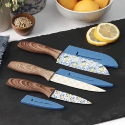 The Lakeside Collection Kitchen Knife Set With Lemon Printed Design And Sheaths Set Of 3 -The Collective Goods GUEST 1c4a3671 de07 4eb2 b96c 242f857c1cf7