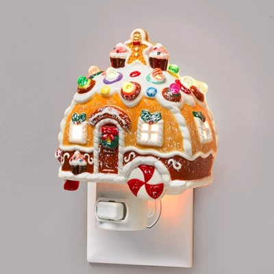 The Lakeside Collection Lighted Gingerbread Holiday Accents - Camper Night Light 4 The Lakeside Collection Lighted Gingerbread Holiday Accents - Camper Night Light - Image 2