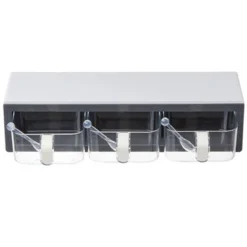 The Lakeside Collection 3-Compartment Spice Organizer - Wall Storage Rack -The Collective Goods GUEST 1ee30e71 28f0 49ff a22c 9100eaaf46fd