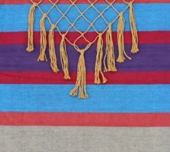 The Hamptons Collection 72” Yellow And Blue Brazilian Style Hammock Chair With A Hanging Bar -The Collective Goods GUEST 22e1ecf7 8a78 4b7d b96a a5a9291048d3