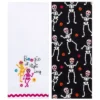 The Lakeside Collection Skeletons Embroidered Set Of 2 Kitchen Towels