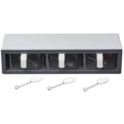 The Lakeside Collection 3-Compartment Spice Organizer - Wall Storage Rack -The Collective Goods GUEST 24b5d185 329f 41da a38a 5d586a18c25e