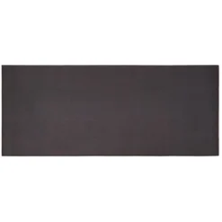 The Lakeside Collection Solid Color Kitchen Runner Rug Black