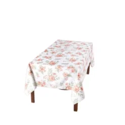 The Lakeside Collection Zippered Outdoor Umbrella Hole Tablecloths - Terracotta Floral 60" X 84" -The Collective Goods GUEST 25f38244 5d6c 4e11 9f25 84c855f69e27