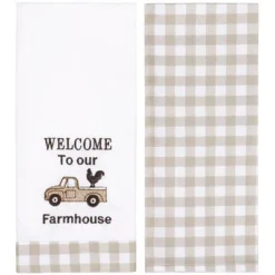The Lakeside Collection Set Of 2 Farmhouse Plaid Kitchen Towels - Welcome To Our Farm House 10 The Lakeside Collection Set Of 2 Farmhouse Plaid Kitchen Towels - Welcome To Our Farm House -The Collective Goods GUEST 267bb550 7beb 44ff 83b7 ee22e66f9df4