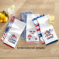 The Lakeside Collection Set Of 2 Embroidered Americana Kitchen Towels -The Collective Goods GUEST 2879f406 b949 4864 b975 d0e92dd53fcd