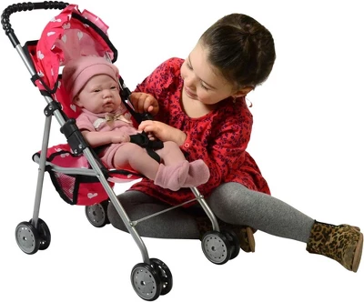 The New York Doll Collection Baby Doll Stroller - My First Toy Stroller For Kids 6 The New York Doll Collection Baby Doll Stroller - My First Toy Stroller For Kids - Image 4