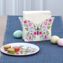 The Lakeside Collection Floral Easter Bunny Tabletop Serving For Entertaining Home Decor - Floral Butterfly Napkin Holder -The Collective Goods GUEST 2c8a91a2 e8e8 4706 8b80 0f4e6b347e1f