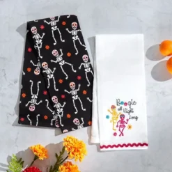 The Lakeside Collection Skeletons Embroidered Set Of 2 Kitchen Towels -The Collective Goods GUEST 2e32001d 0d1b 4979 aebb 4e96f93c5aef