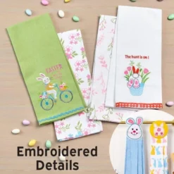 The Lakeside Collection Embroidered Kitchen Towels Bunny Peeps Set Of 2 -The Collective Goods GUEST 2ec49050 7732 40a7 b835 cbe14c221491