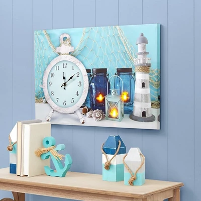 The Lakeside Collection Themed Lighted Wall Clocks - Lighthouse 7 The Lakeside Collection Themed Lighted Wall Clocks - Lighthouse - Image 5