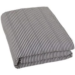 The Collective Goods 7 The Lakeside Collection Ticking Stripe Skirted Bedspread Ensemble - Full Bedspread