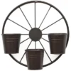 The Lakeside Collection Wagon Wheel Fence Or Planter - Planter