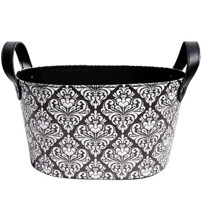 The Lakeside Collection Catch-All Baskets - Black Damask 6 The Lakeside Collection Catch-All Baskets - Black Damask - Image 4