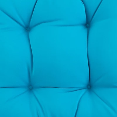 The Lakeside Collection Solid Outdoor Cushion Collection - Turquoise Wicker Settee 3 The Lakeside Collection Solid Outdoor Cushion Collection - Turquoise Wicker Settee