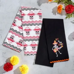 The Lakeside Collection Skeletons Embroidered Set Of 2 Kitchen Towels -The Collective Goods GUEST 39f0d19c 3e3f 4fa1 b904 ef96d4dd5868