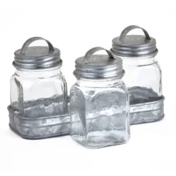 The Lakeside Collection Set Of 3 Glass Canisters In Galvanized Tray 13 The Lakeside Collection Set Of 3 Glass Canisters In Galvanized Tray -The Collective Goods GUEST 3cb6c274 4f27 4cfa 992e 230df763d5f6