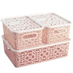 The Lakeside Collection Set Of 3 Stackable Storage Bins With Lids -The Collective Goods GUEST 3cda308a 1426 40d4 a28e 56c8a430d775