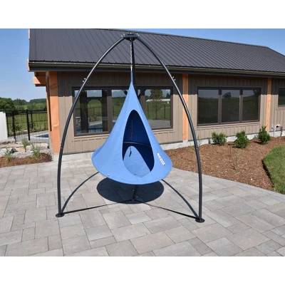 The Hamptons Collection 102" Free-Standing Outdoor Steel Tripod Hammock Chair Stand 3 The Hamptons Collection 102" Free-Standing Outdoor Steel Tripod Hammock Chair Stand