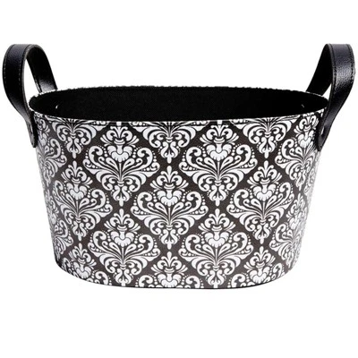 The Lakeside Collection Catch-All Baskets - Black Damask 4 The Lakeside Collection Catch-All Baskets - Black Damask - Image 2