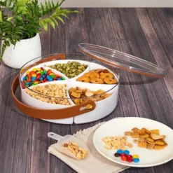 The Lakeside Collection Divided Snack Tray With Lid And Scoop -The Collective Goods GUEST 424da32a f577 411c abec c69d98f5c238