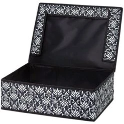 The Lakeside Collection Damask Bedroom Or Closet Storage Bin Organizer - Slim Storage Bin With Lid 9 The Lakeside Collection Damask Bedroom Or Closet Storage Bin Organizer - Slim Storage Bin With Lid -The Collective Goods GUEST 447c338f 11bc 4be9 9b37 8b473817eb82