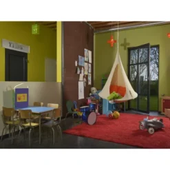 The Hamptons Collection 48” White Children’s Bonsai Cacoon Chair With Hanging Hardware