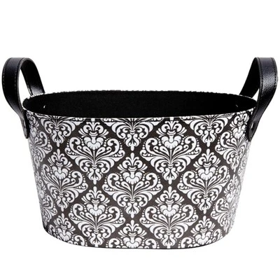 The Lakeside Collection Catch-All Baskets - Black Damask 5 The Lakeside Collection Catch-All Baskets - Black Damask - Image 3