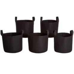 The Lakeside Collection 7 Gallon Grow Bags Set Of 5 With Built In Handles