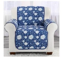 The Lakeside Collection Christmas Blue Floral Accent Pillow Or Furniture Protectors