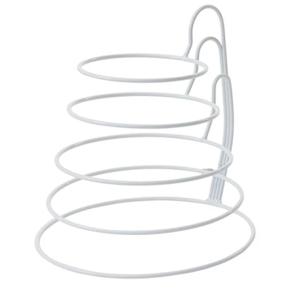 The Lakeside Collection Bowl Holder Rack Metal Mixing Bowl Organizer White 4-Tier 3 The Lakeside Collection Bowl Holder Rack Metal Mixing Bowl Organizer White 4-Tier