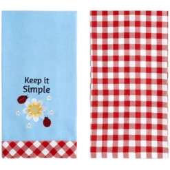 The Lakeside Collection Set Of 2 Daisy And Ladybug Kitchen Towels - Keep It Simple -The Collective Goods GUEST 4c770ee3 b42a 44e5 8682 a19a84d65f9c