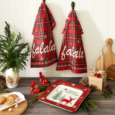 The Lakeside Collection Christmas Deer Housewares Collection - Set Of 2 Kitchen Towels 5 The Lakeside Collection Christmas Deer Housewares Collection - Set Of 2 Kitchen Towels - Image 3