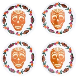 The Lakeside Collection Set Of 4 Fiesta Skull And Butterfly Plates -The Collective Goods GUEST 4f64676e 30be 44ad af3e 9bc792dcd44c