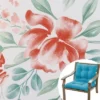 The Lakeside Collection Printed Outdoor Cushion Collection - Terra Cotta Floral High Chair