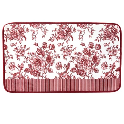Toile Garden Memory Foam Bath Rug 3 Toile Garden Memory Foam Bath Rug
