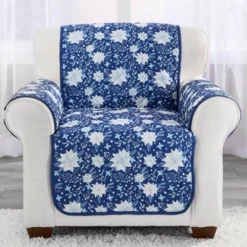 The Lakeside Collection Christmas Blue Floral Accent Pillow Or Furniture Protectors -The Collective Goods GUEST 61177e1b 86a5 41ee 9af5 cd1ba8518037