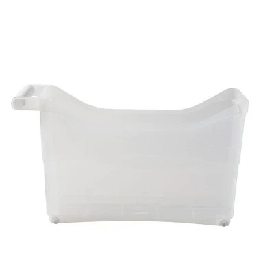 The Lakeside Collection Plastic Storage Bin With White Handle And Rolling Wheels For Kitchen, Pantry, Craft, Office Or Toy Organization 3 The Lakeside Collection Plastic Storage Bin With White Handle And Rolling Wheels For Kitchen, Pantry, Craft, Office Or Toy Organization